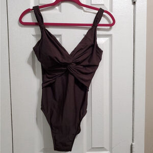 Women's Miraclesuit Swimsuit Size 10 brown
